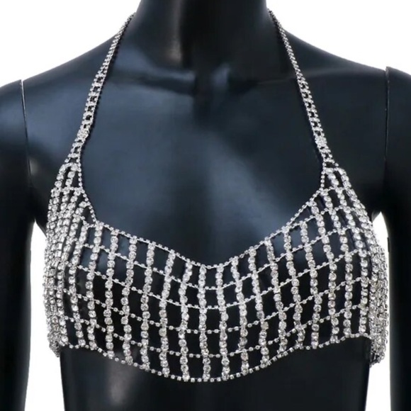 Gemma Rhinestone Bra Top Small/medium - Picture 1 of 6
